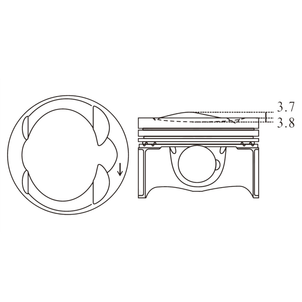 Piston set fits Audi A3 A4 A5 Q2 TT 2.0 35 40 TFSi 2015- CZPB DKZA