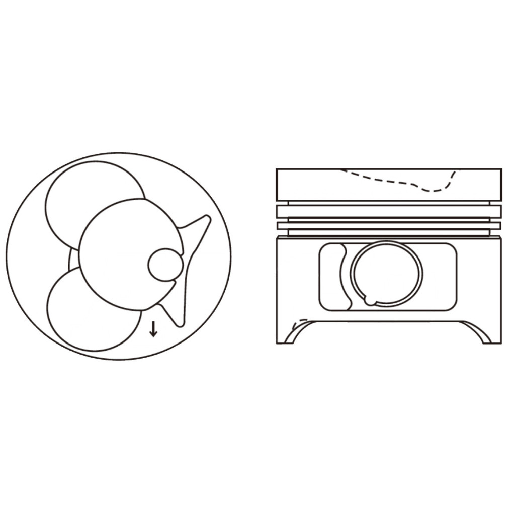 Piston set fits Mercedes Sprinter Vito T1 T2 2.3 OM601 OM661 1988- W901 W638