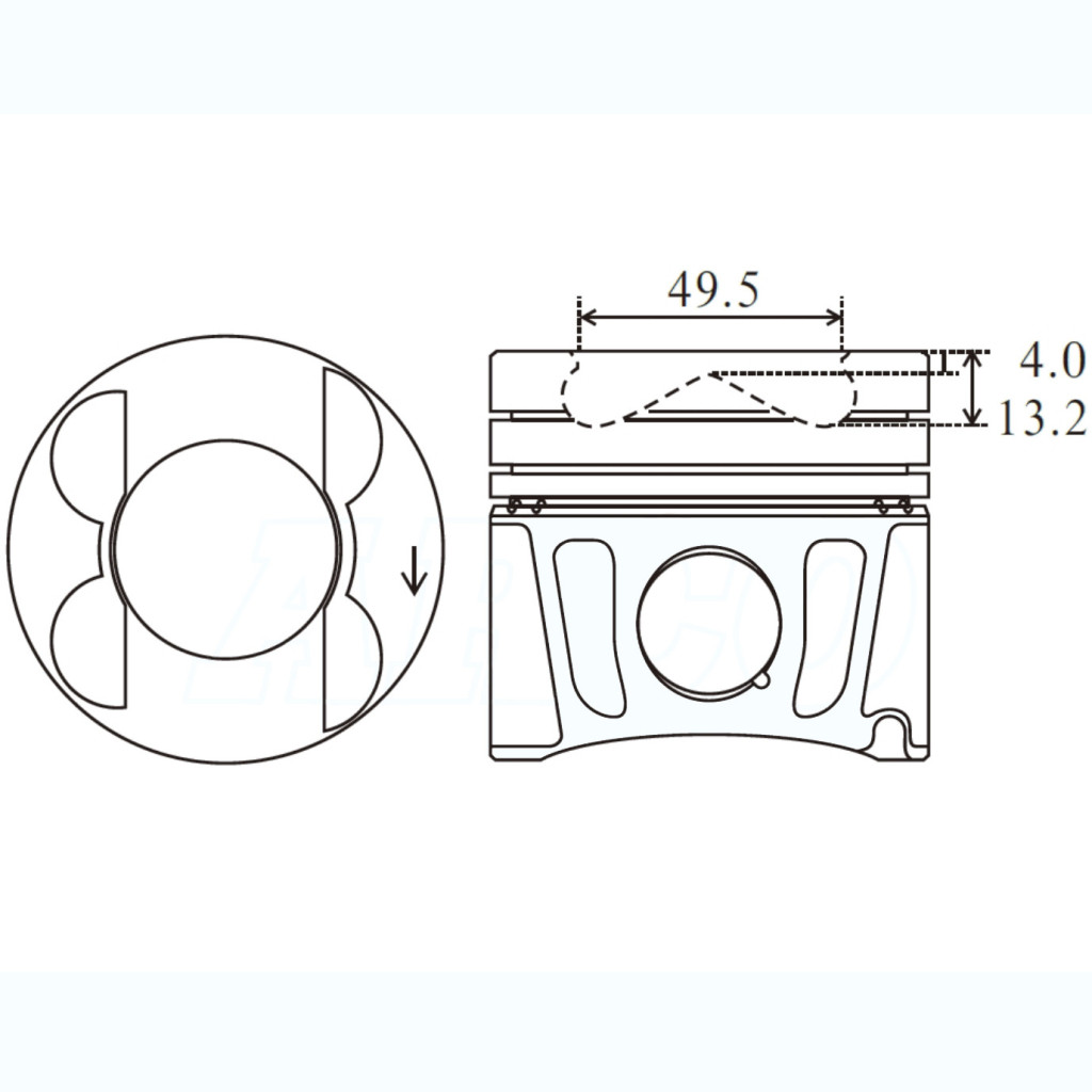 Piston set fits Mercedes C-E-GLC-GLK-220-250CDI Viano Sprinter 2.1 OM651 2006-