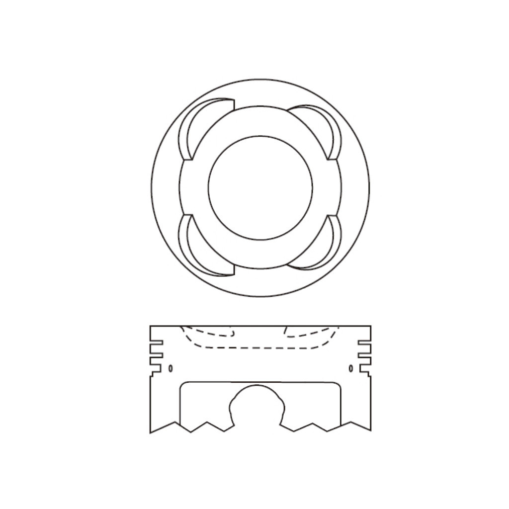 Piston set fits Daihatsu Cuore Move Sirion Trevis YRV 1.0 12v EJ-DE EJ-VE 1998-06