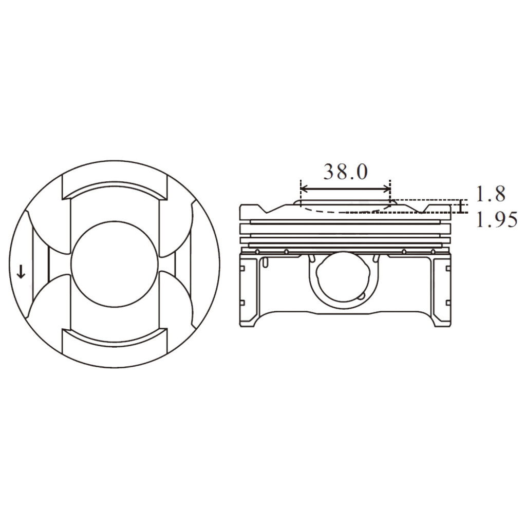 Piston set fits Ford Escape Focus Kuga Puma Fiesta ST 1.5 EcoBoost DRAGON 2017-