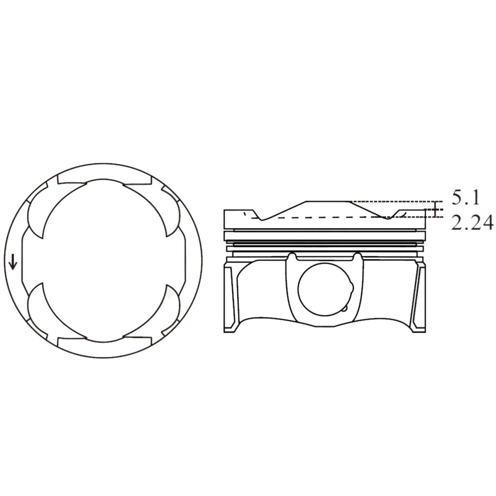 Piston set fits Peugeot 208 2008 3008 Rifter C4 C5 Rifter Berlingo 1.2 HNS HNP