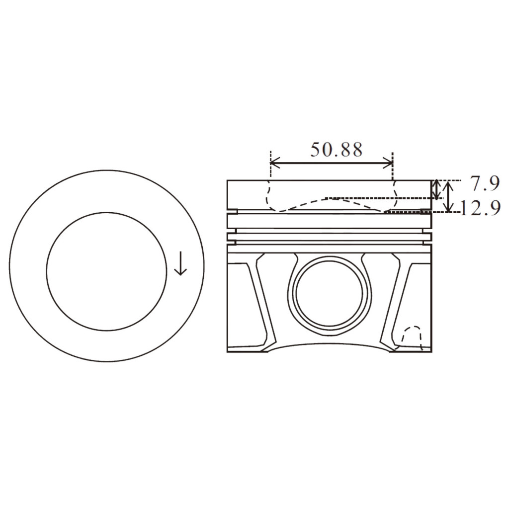 Piston set fits Audi A3 A4 A Q3 Q5 2.0 TDi 2007- CRBC CRLB DEUA