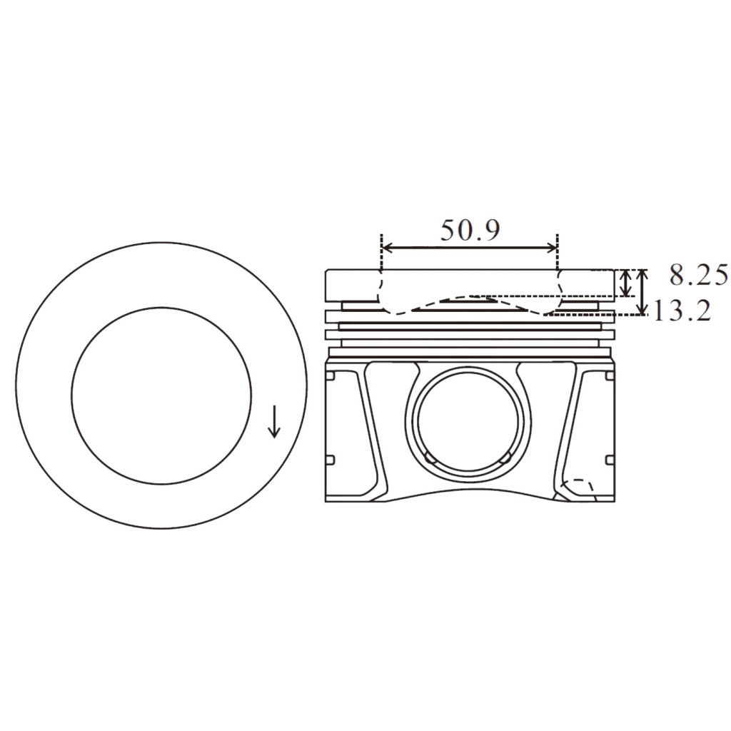 Piston set fits VW Audi A3 Q3 TT Sharan Tiguan Golf 2.0 TDi 2012- CUNA CUWA DGCA