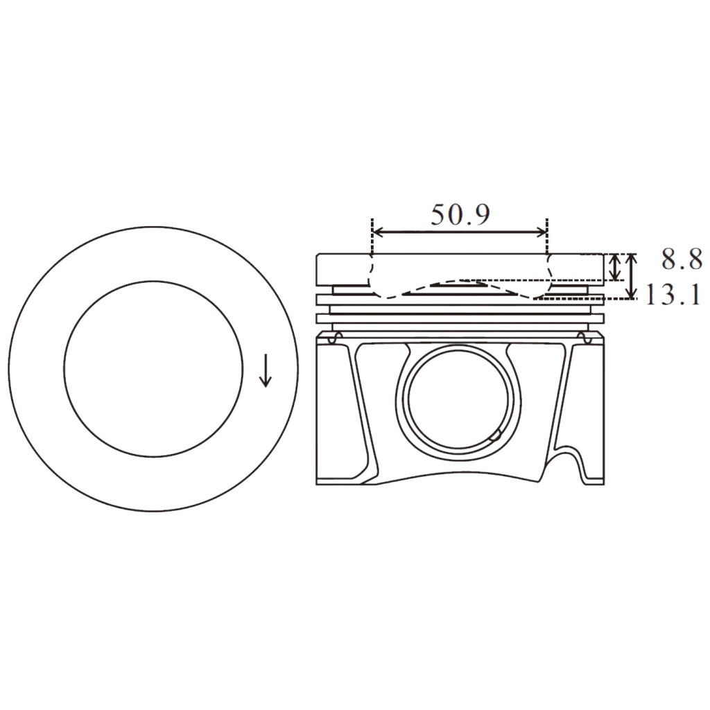 Piston set fits VW Transporter Multivan T6 2.0 TDi 2015- CXEB CXEC EU6