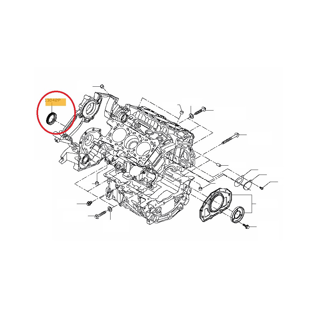 Crankshaft seal front fits Nissan Pathfinder Navara EX30d FX30d M30d 3.0d V9X