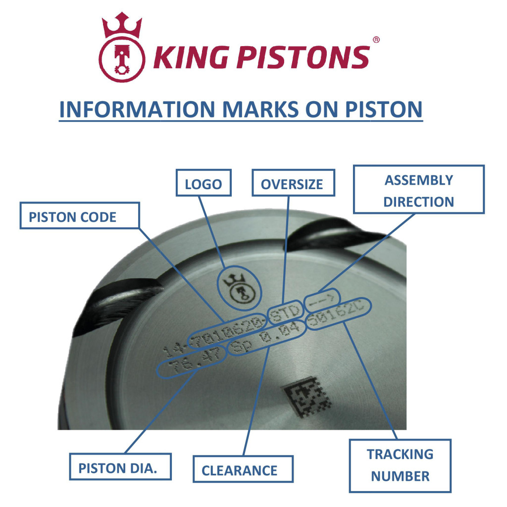 Piston set fits Opel Astra Insignia Mokka Zafira 1.6 CDTI 2013- B16DTH