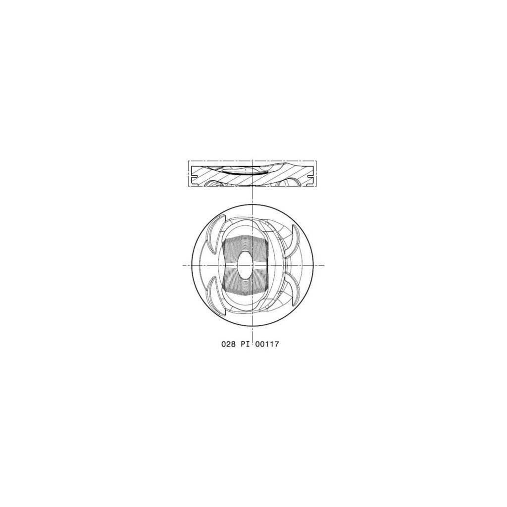 MAHLE piston 77.00 x1 fits VW Golf Jetta Scirroco Passat Tiguan 1.4TSI BMY CAVD