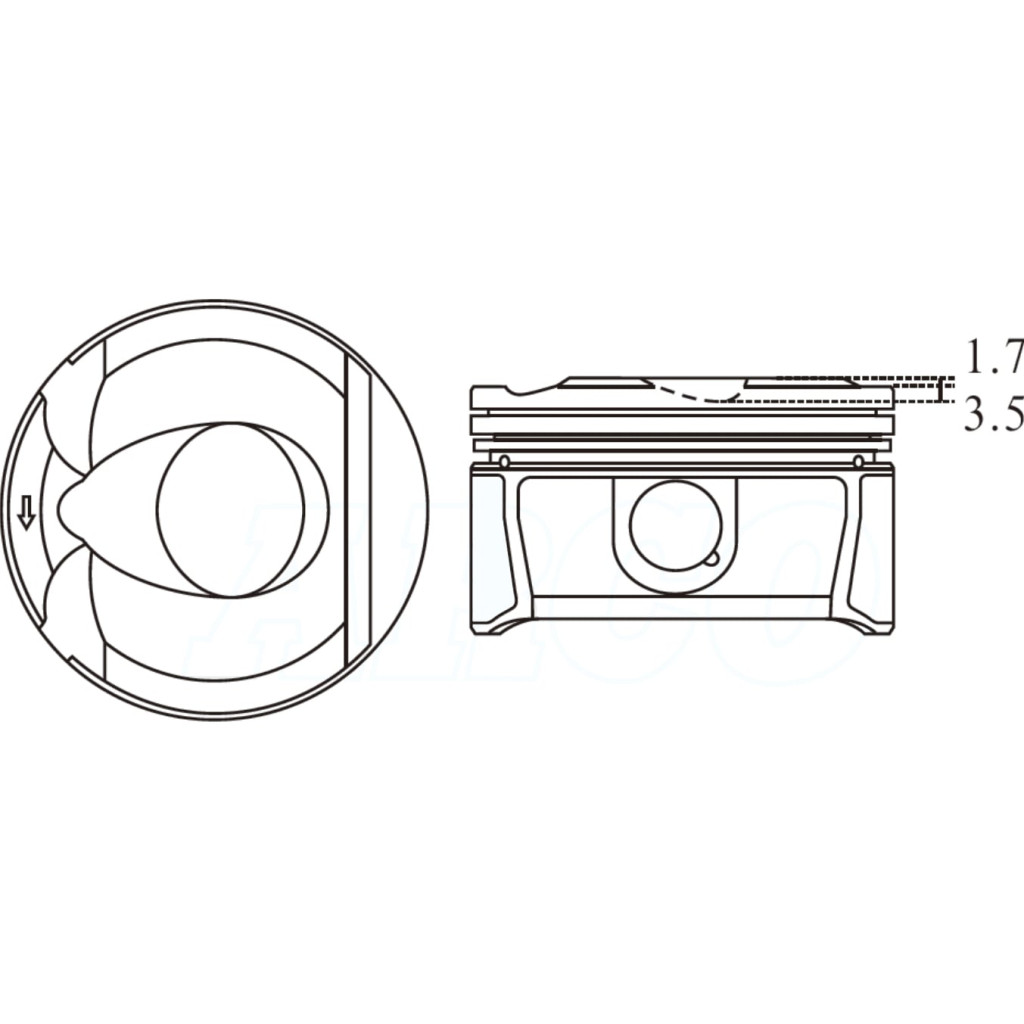 Piston set fits Mini Cooper S Peugeot 207 308 3008 5008 1.6T N14B16 5FX 5FY 2006-