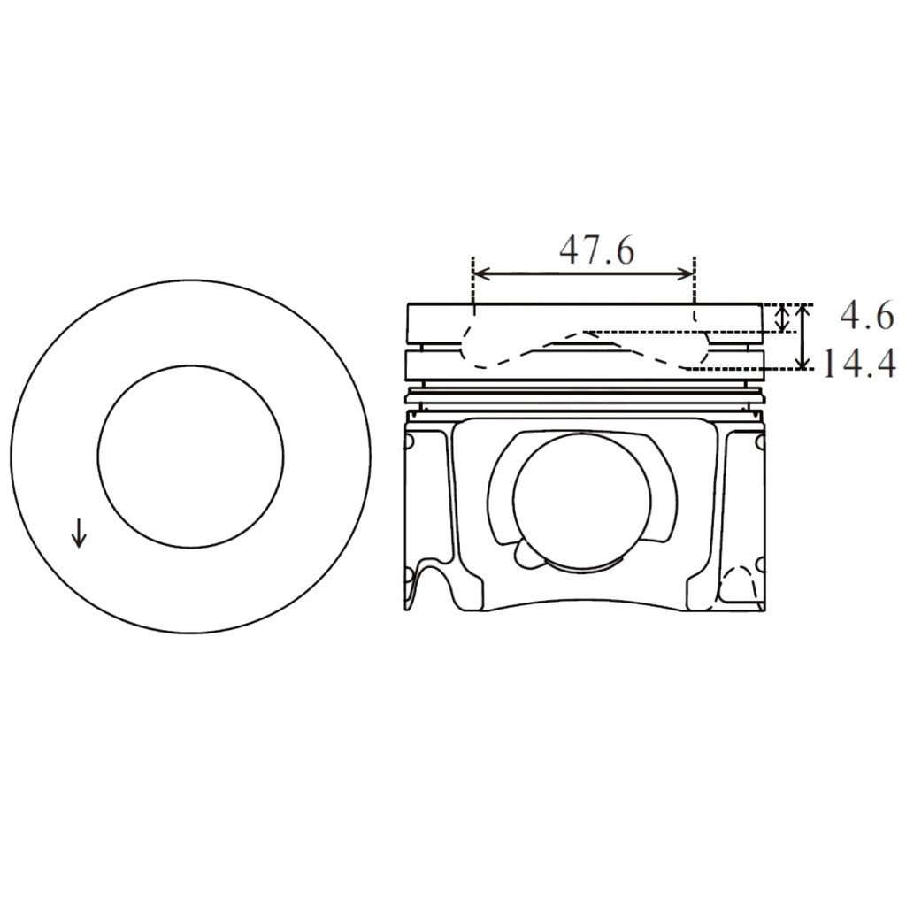 Piston set fits BMW 120d 125d 320d 328d 420d 520d X1 X3 20d 25d 2006- N47D20D