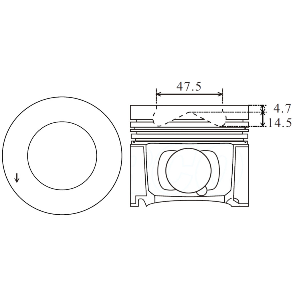 Piston set fits BMW 330d 335d 430d 530d 535d 730d X3 X5 X6 30d 35d 2011- N57D30