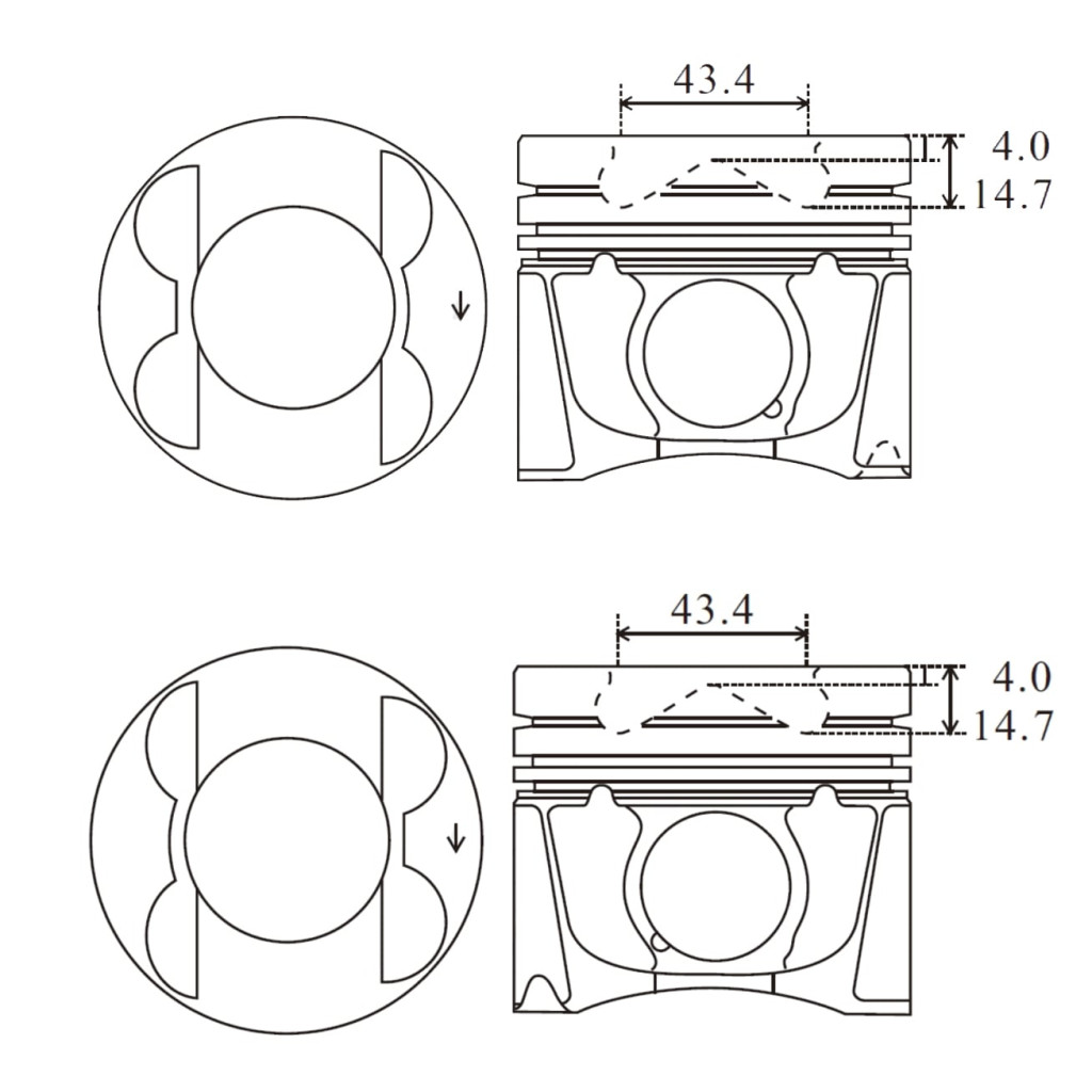Piston set fits Mercedes E320-350 ML320-350 GL320-350 Sprinter 3.0 OM642 2005-15