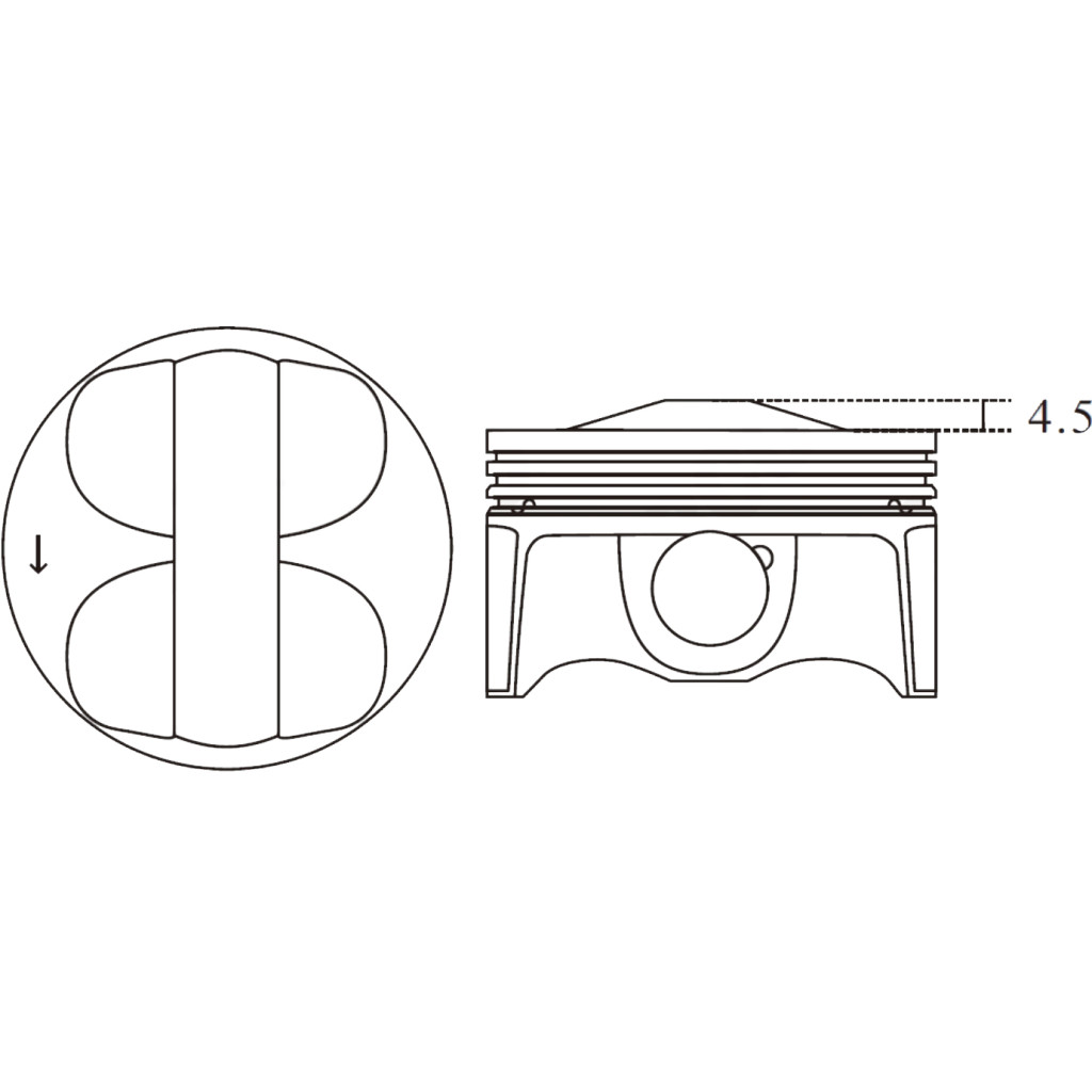 Piston set fits Mercedes C-CLK-CLS-E-R-S-SL-SLK 280-300 3.0 V6 M272.94x 2005-