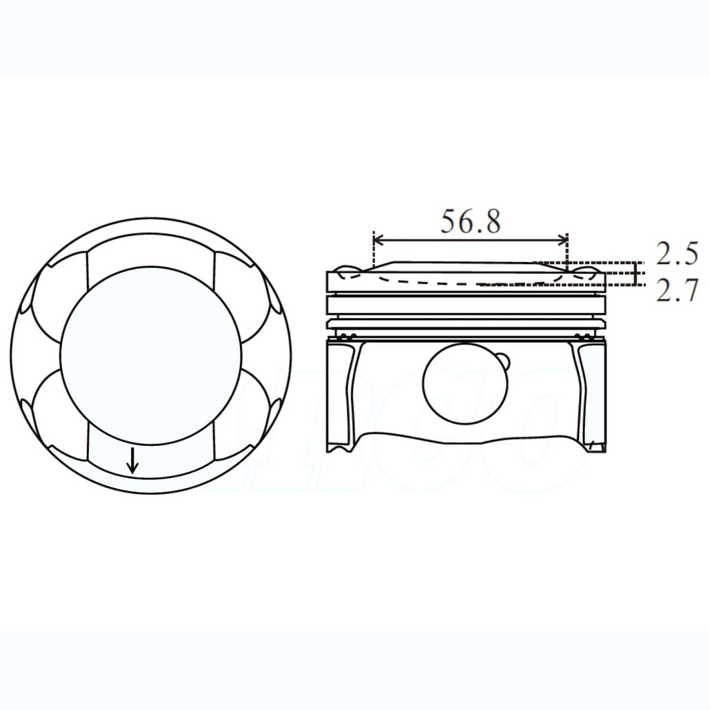 Piston set fits Mercedes CL-CLS-E-GL-ML-500-550 4.7T v8 M278 2011-