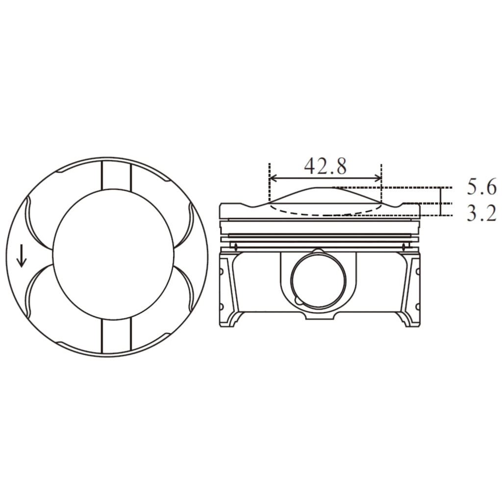 Piston set fits Ford Fiesta Focus EcoSport Mondeo C-Max Transit 1.0 EcoBoost Fox