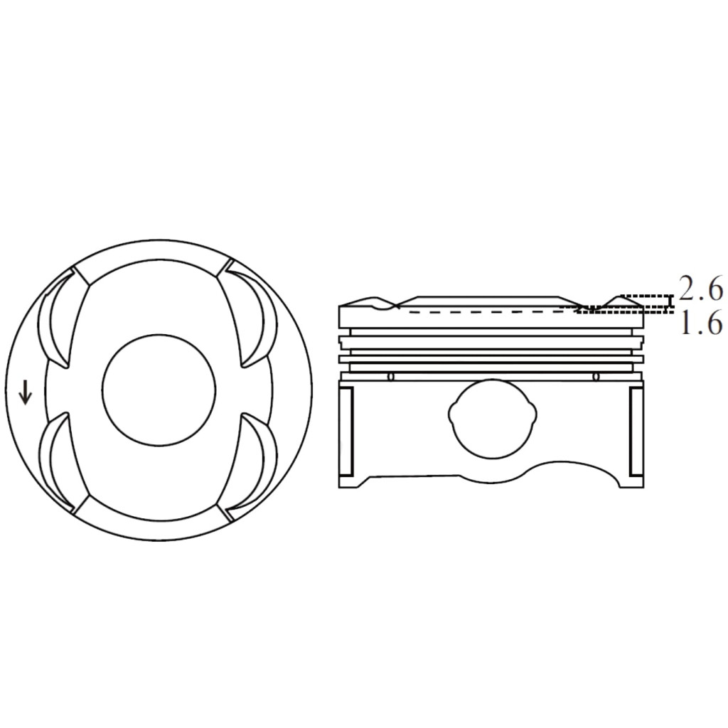 Engine piston set fits Peugeot 208 Citroen C3 1.0L VTi ZMZ EB0 Puretech