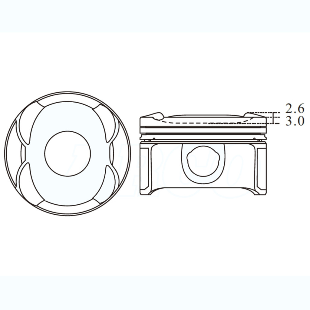 Piston set fits Citroen Peugeot C3 C4 DS3 108 208 2008 308 1.2 VTi EB2 HMP HMZ