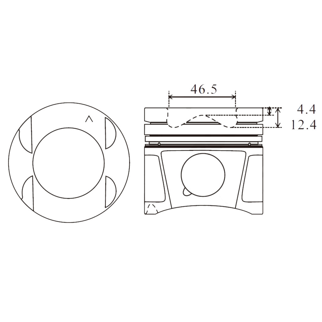 Piston set fits Nissan Qashqai X-Trail NV300 1.6dCi 2011- R9M 12000-00Q20