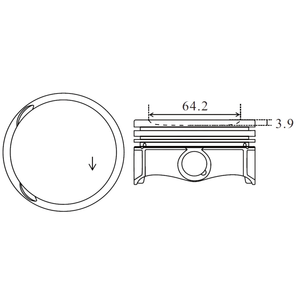 Piston set fits VW Jetta Polo Fabia Rapid Roomster 1.6 16v 2010-2016 CFNA CFNB