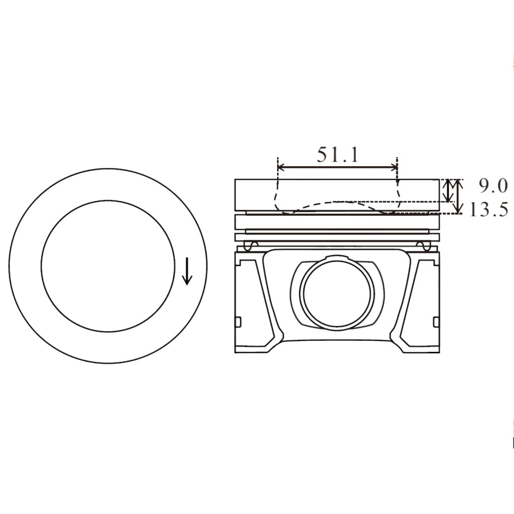 Piston set fits VW Transporter T6 Crafter TGE 2.0TDi 2015- DAVA DAUA CXFA