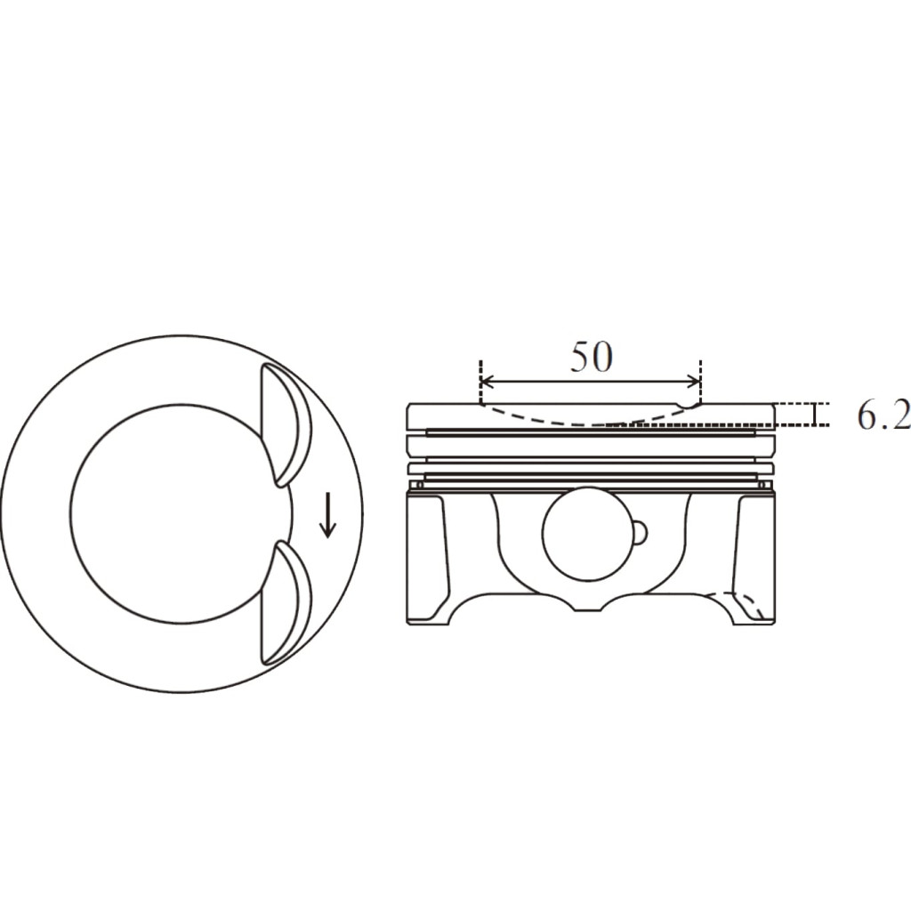 Piston set fits Audi A4 A5 A6 TT Q3 Q5 2.0 TFSi CFKA CAWA CCTA EA888 23mm 2004-