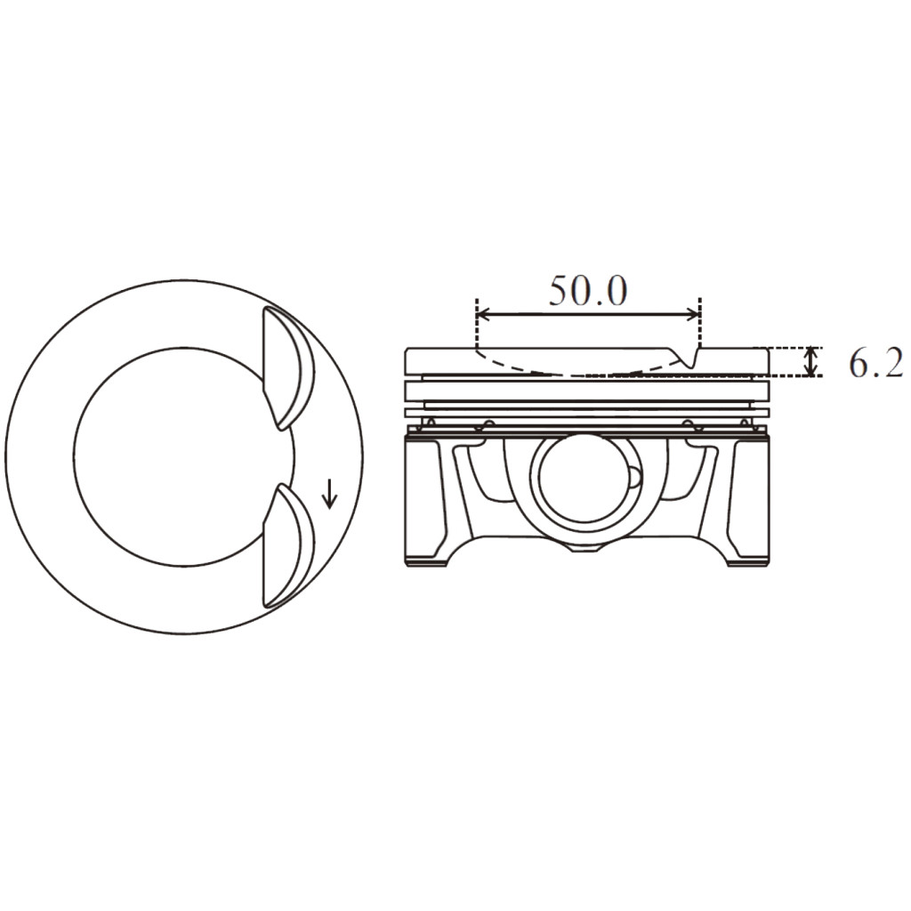 Piston set fits VW Passat Golf Atlas Tiguan 2.0 TSi 2012- CXDA CHHA CHHB
