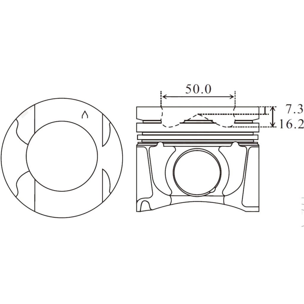 Piston set fits Nissan Interstar Navara NV400 2.3 dCi 2011- M9T