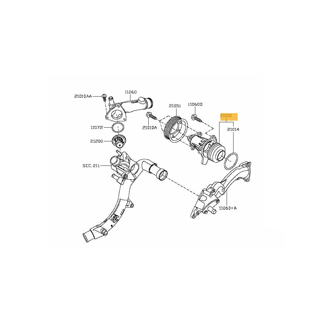 HEPU P7420 water pump fits Nissan Pathfinder Navara EX30d FX30d M30d 3.0d V9X