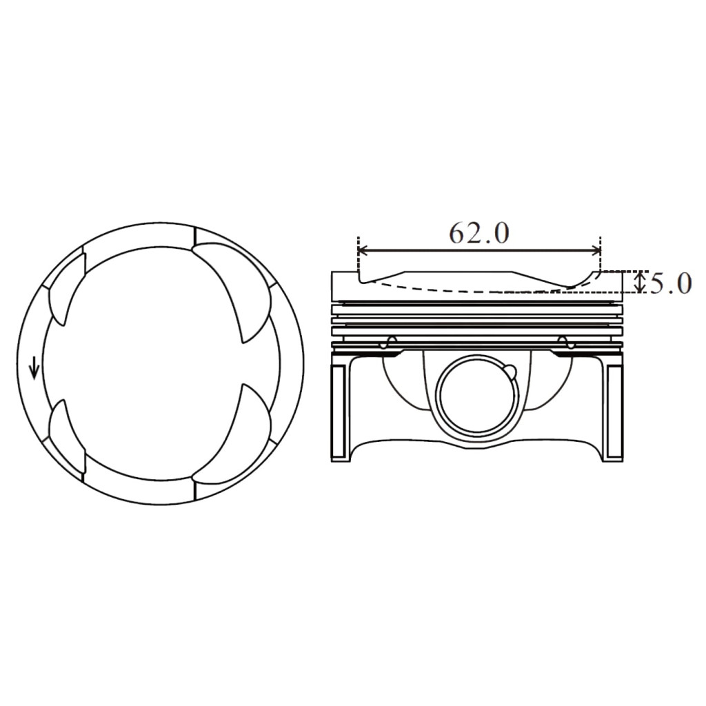 Piston set fits Seat Ateca Ibiza Leon Terramar Formentor 1.5 TSi 2017- Cupra