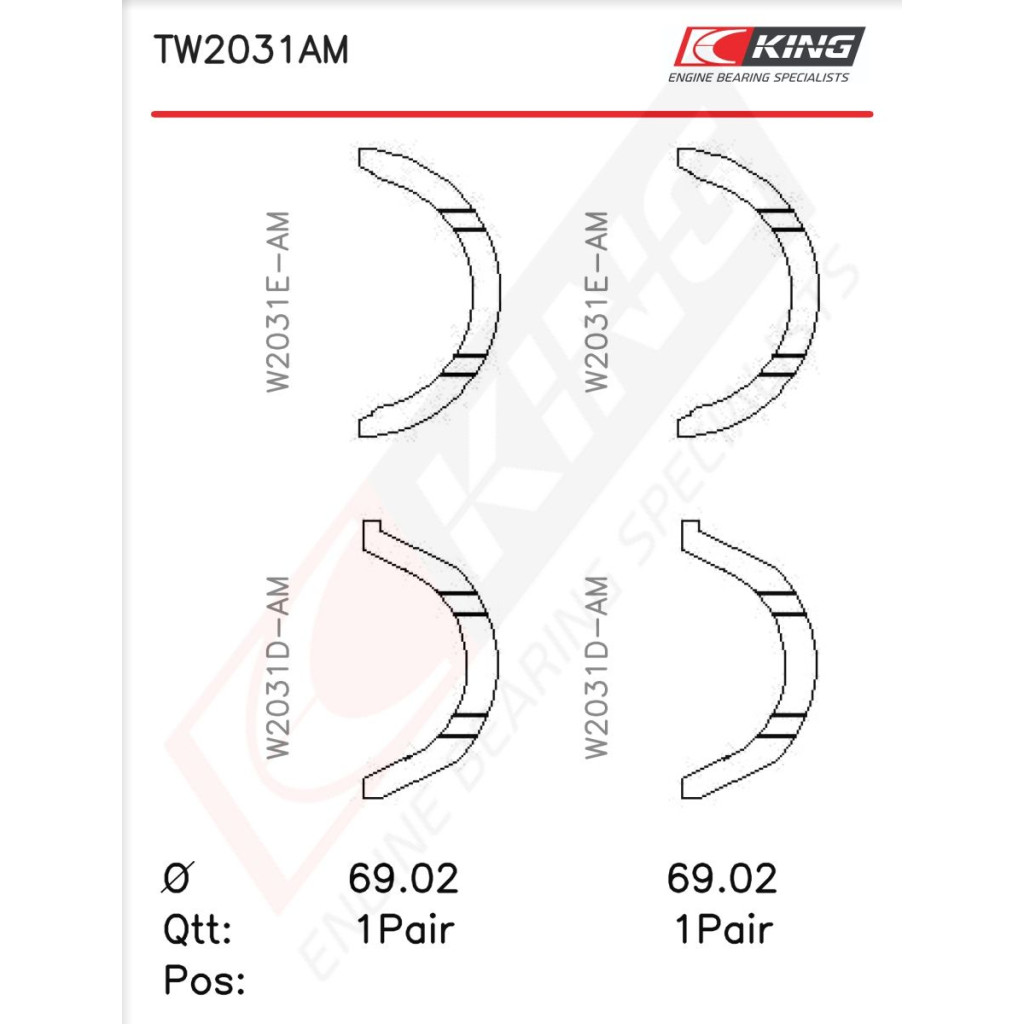 Thrust washer set fits Chrysler Voyager Jeep Cherokee Wrangler 2.8 CRD ENS RA428