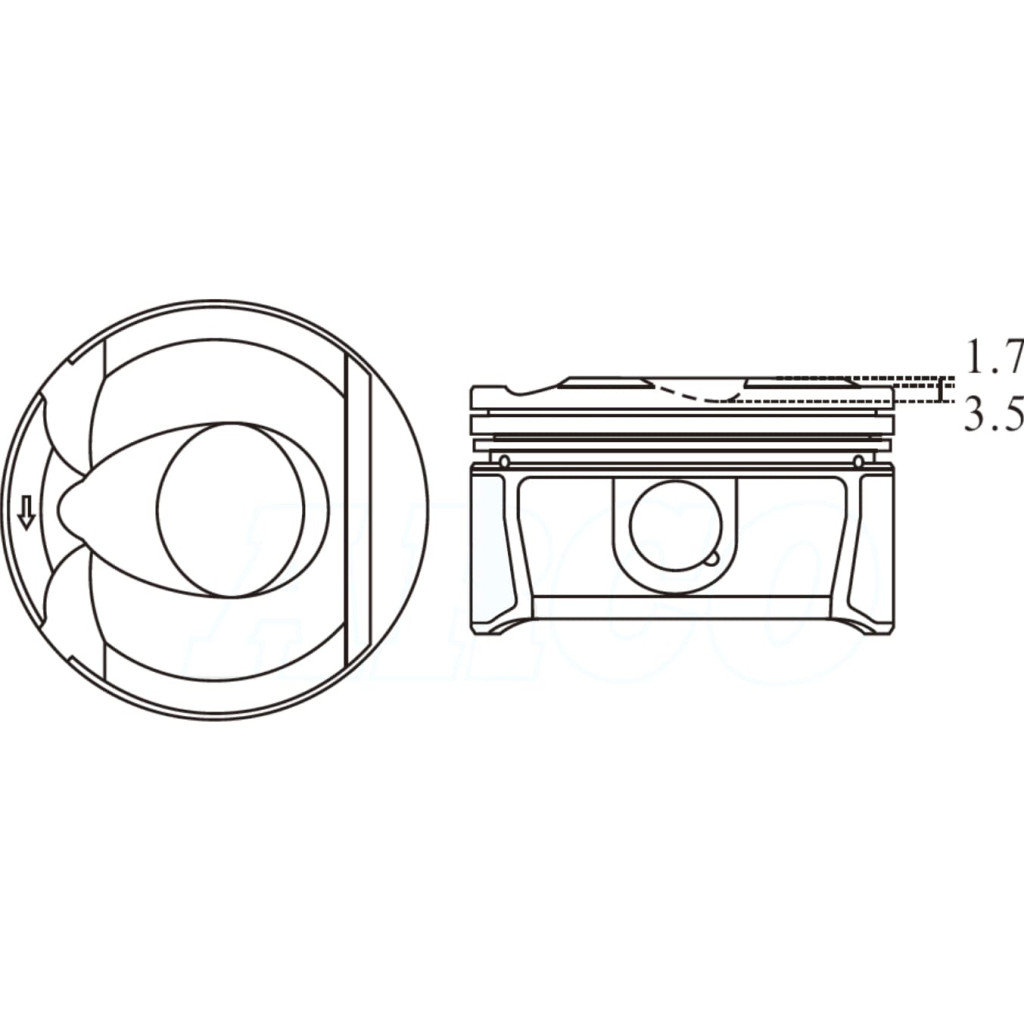 Piston set fits Mini Cooper S Peugeot 207 308 3008 5008 1.6T N14B16 5FX 5FY 2006-