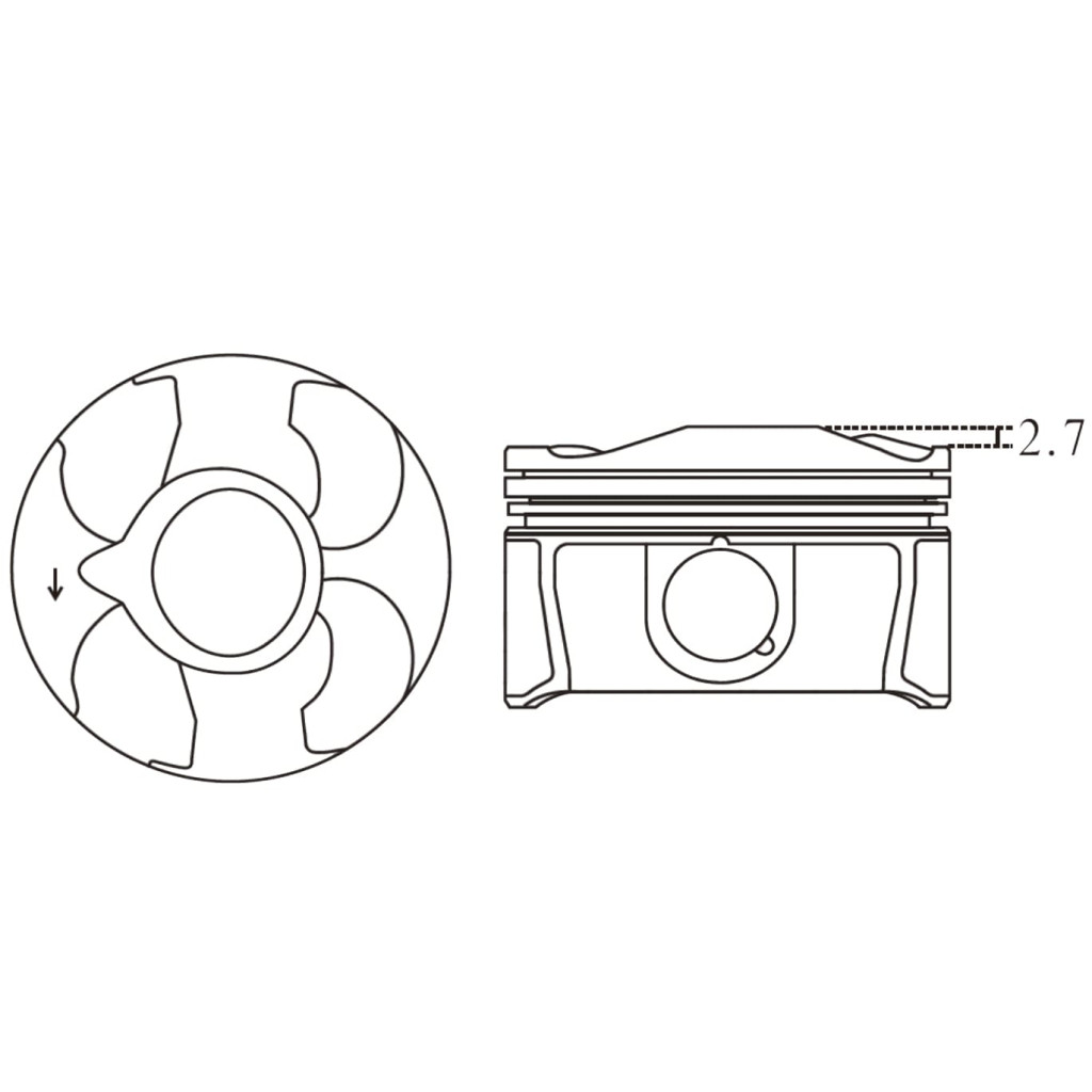 Engine piston set fits Peugeot 207 208 308 3008 5008 RCZ 1.6 16v 5FW 5FU 2007-