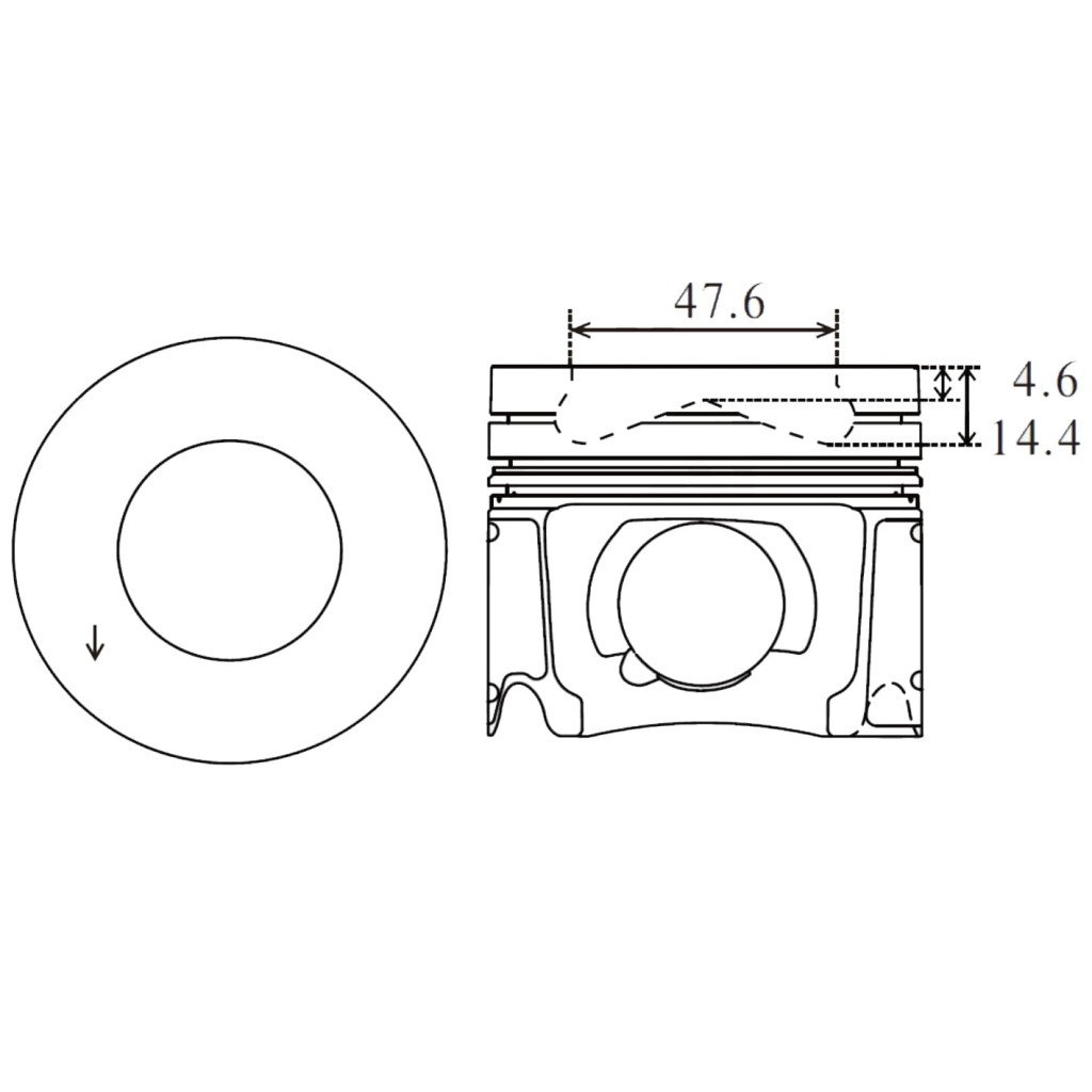 Piston set fits BMW 120d 125d 320d 328d 420d 520d X1 X3 20d 25d 2006- N47D20D
