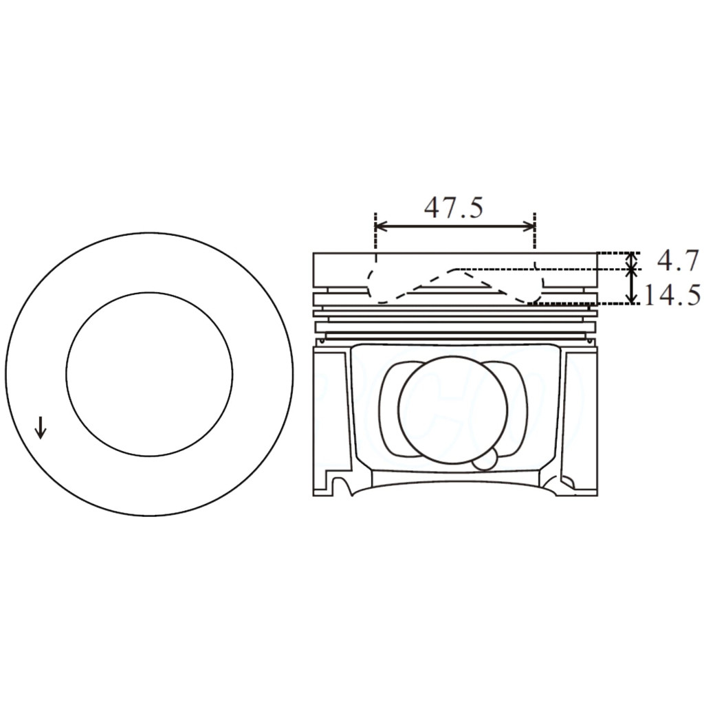 Piston set fits BMW 330d 335d 430d 530d 535d 730d X3 X5 X6 30d 35d 2011- N57D30