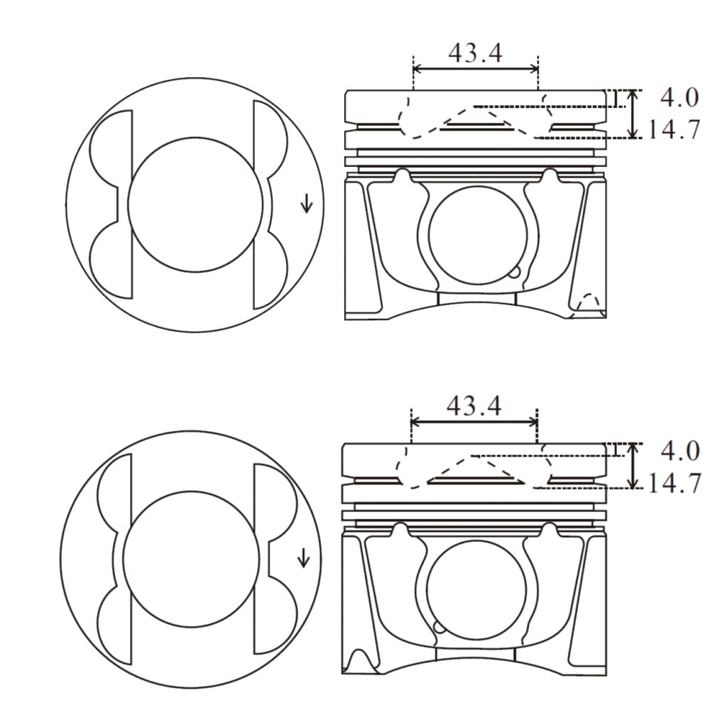 Piston set fits Mercedes E320-350 ML320-350 GL320-350 Sprinter 3.0 OM642 2005-15