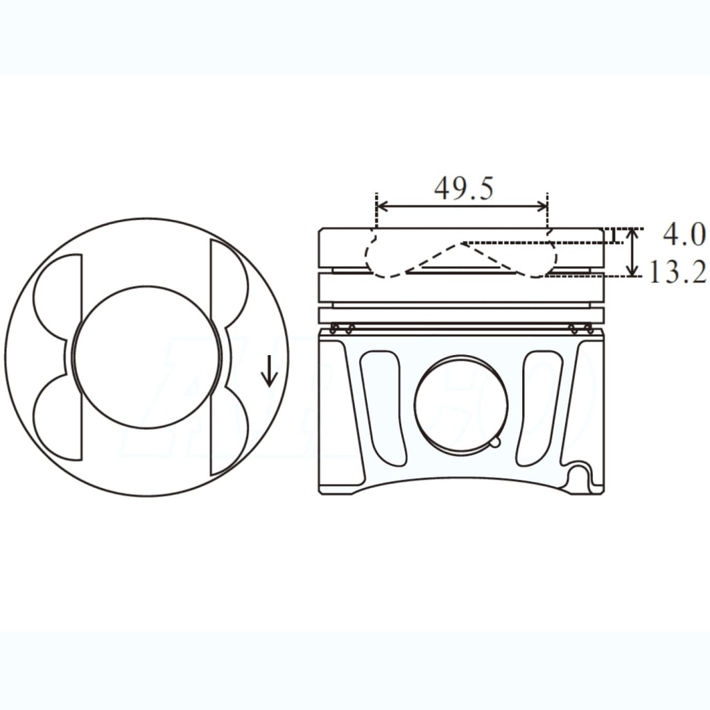Piston set fits Mercedes C-E-GLC-GLK-220-250CDI Viano Sprinter 2.1 OM651 2006-