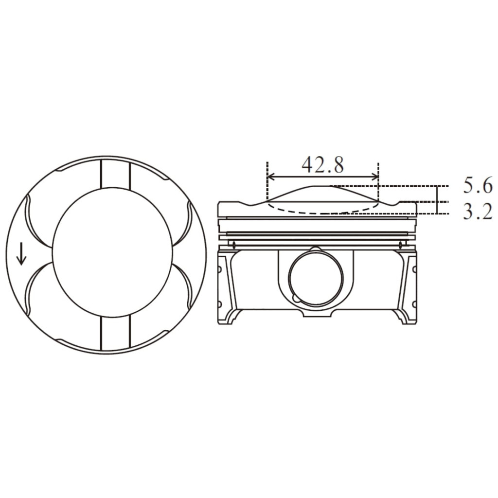 Piston set fits Ford Fiesta Focus EcoSport Mondeo C-Max Transit 1.0 EcoBoost Fox