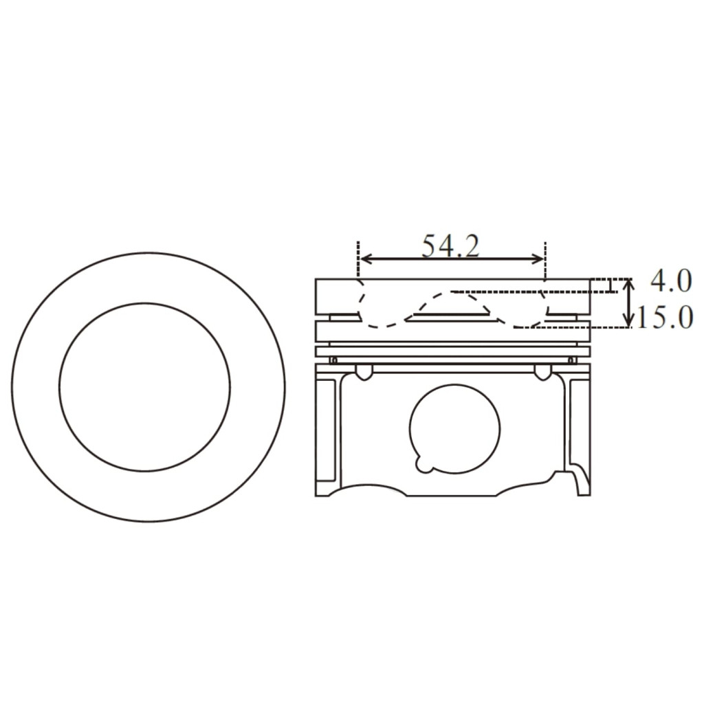 Piston set fits Mazda 6 CX-5 CX-8 2.2D Skyactiv-D 2011- SHY1 SHY4 SHY6 SHY8