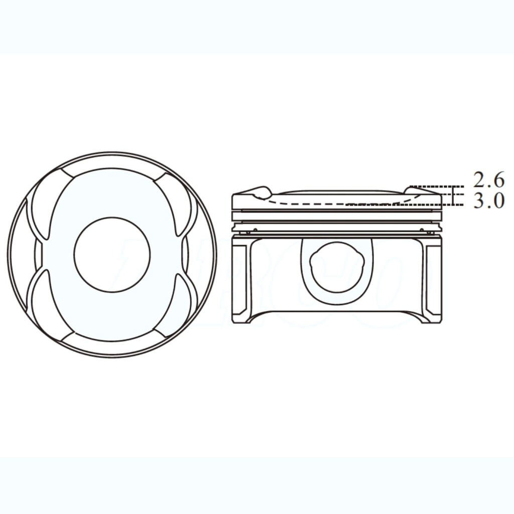 Piston set fits Citroen Peugeot C3 C4 DS3 108 208 2008 308 1.2 VTi EB2 HMP HMZ