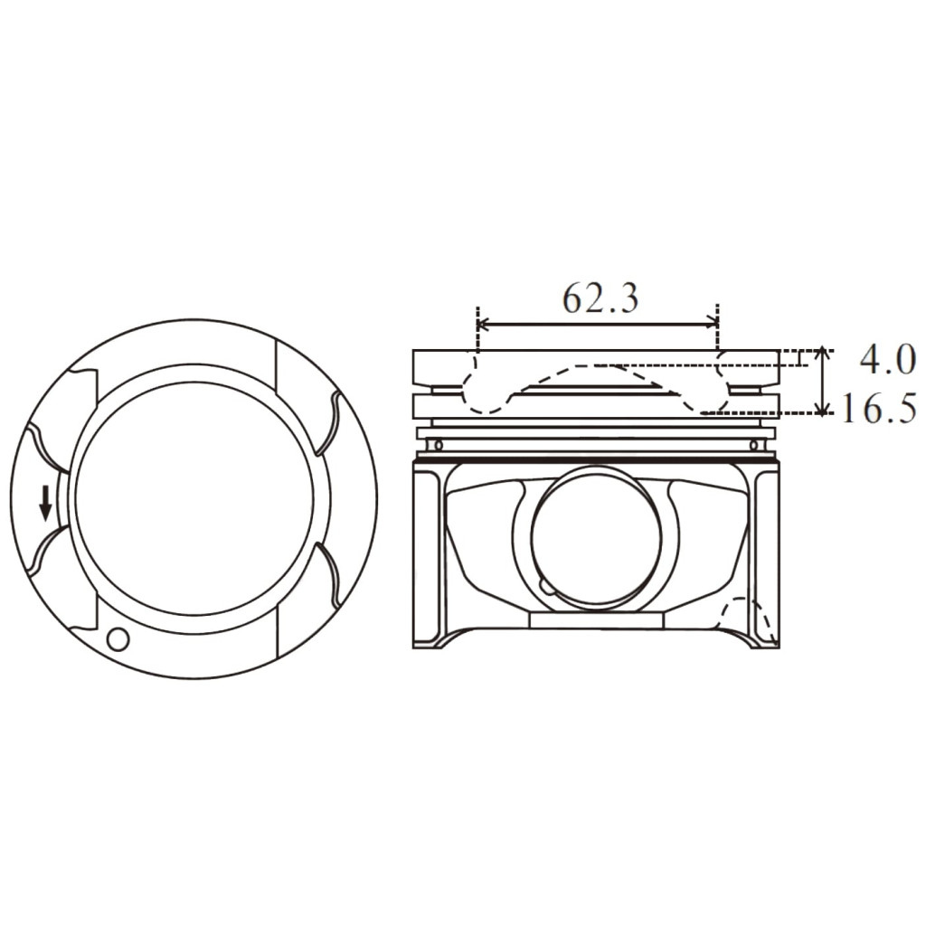 Piston set fits Toyota Dyna Hilux Land Cruiser Prado 3.0 D4D 2011- 13101-30170