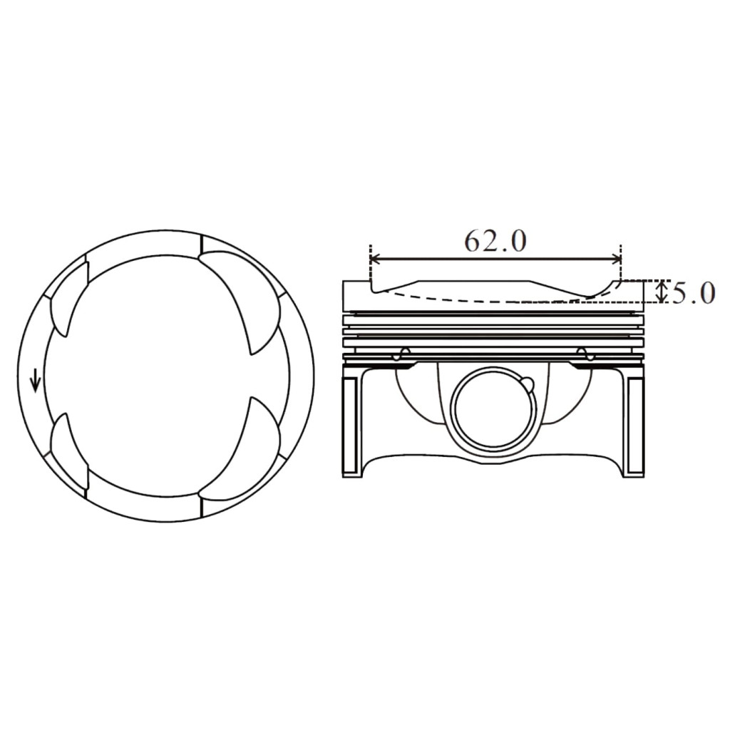 Piston set fits Seat Ateca Ibiza Leon Terramar Formentor 1.5 TSi 2017- Cupra