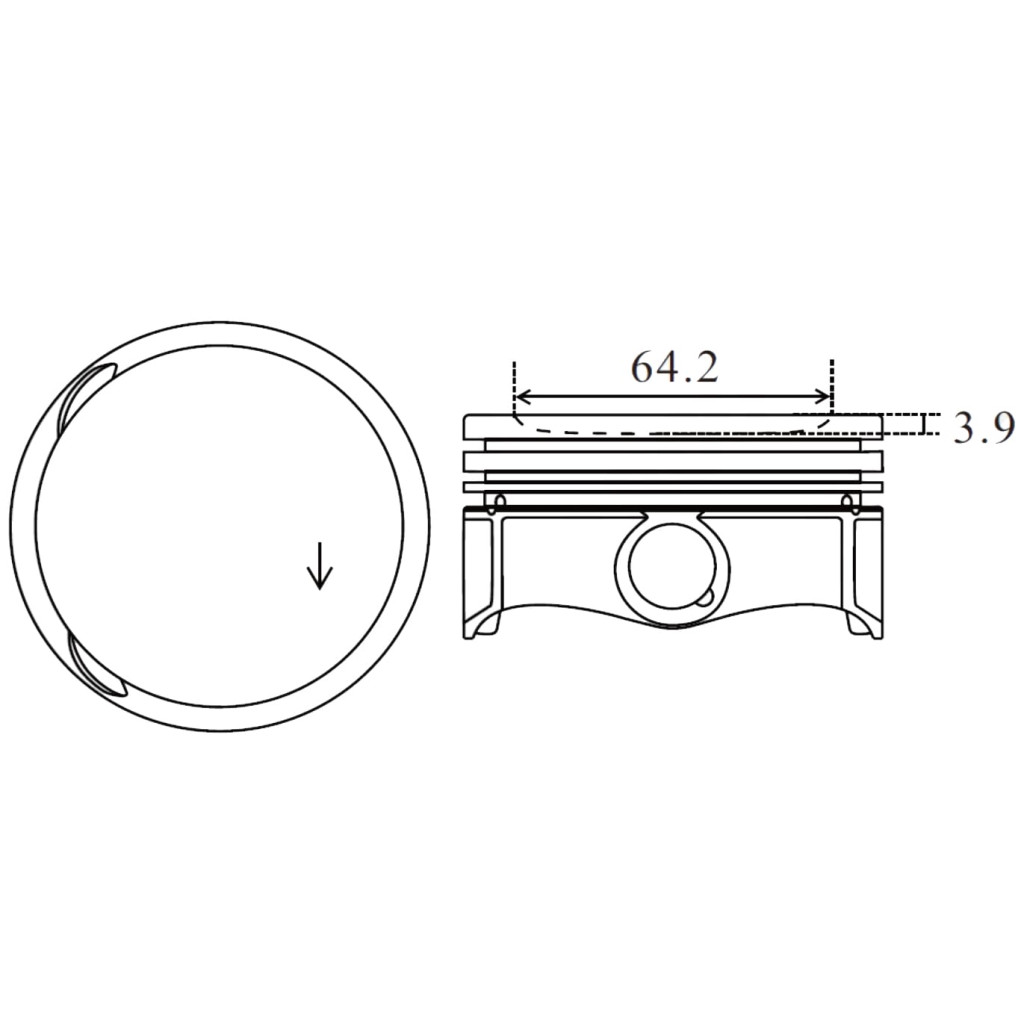 Piston set fits VW Jetta Polo Fabia Rapid Roomster 1.6 16v 2010-2016 CFNA CFNB