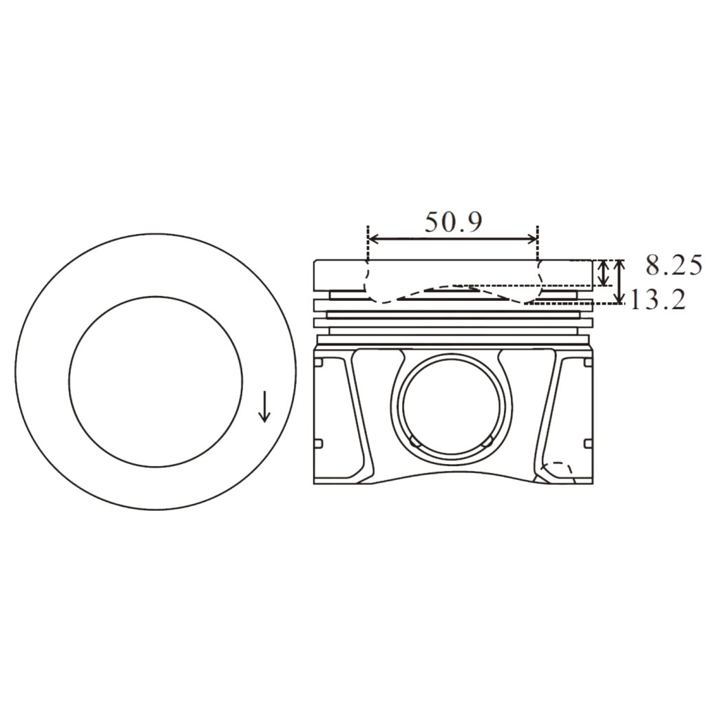 Piston set fits VW Audi A3 Q3 TT Sharan Tiguan Golf 2.0 TDi 2012- CUNA CUWA DGCA