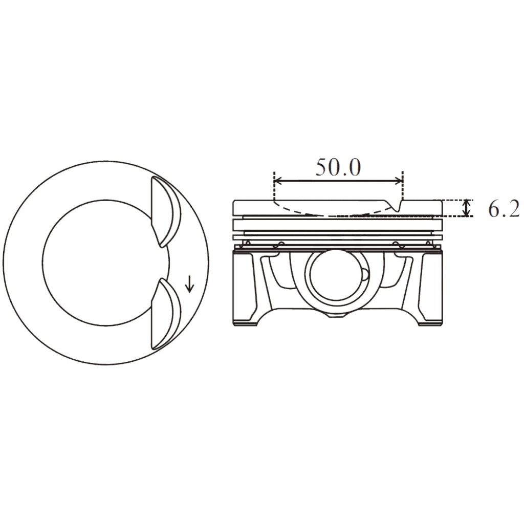 Piston set fits VW Passat Golf Atlas Tiguan 2.0 TSi 2012- CXDA CHHA CHHB