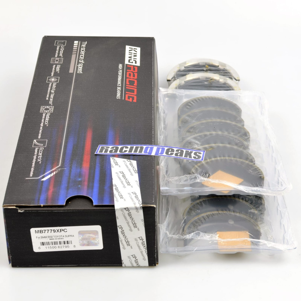 King Racing MB7779XPC coated Main bearings fits BMW B58B30A M140i M240i 340i 540i