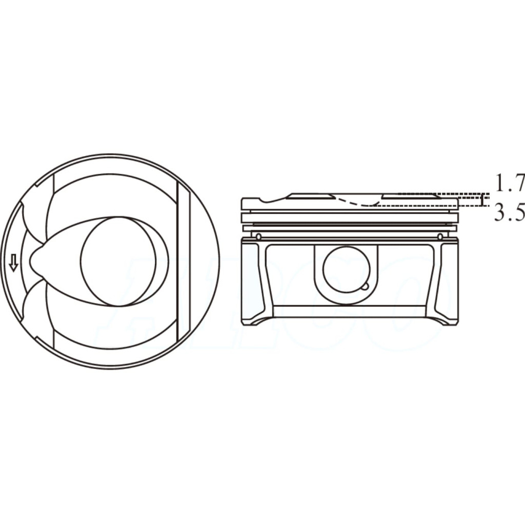 Piston set fits Mini Cooper S Peugeot 207 308 3008 5008 1.6T N14B16 5FX 5FY 2006-