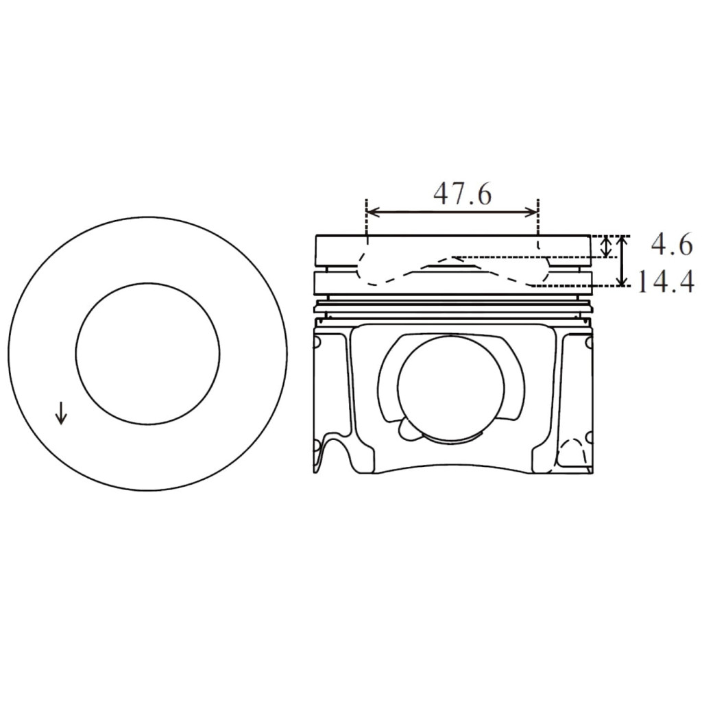 Piston set fits BMW 120d 125d 320d 328d 420d 520d X1 X3 20d 25d 2006- N47D20D