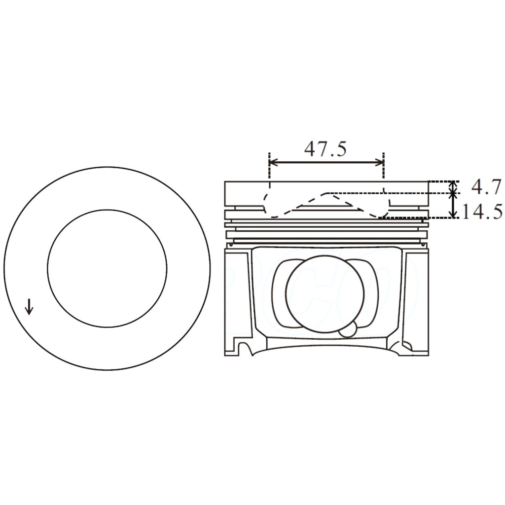 Piston set fits BMW 330d 335d 430d 530d 535d 730d X3 X5 X6 30d 35d 2011- N57D30