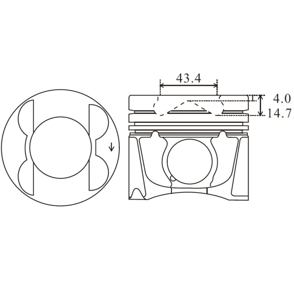 Piston 4-6 fits Mercedes E320-350 ML320-350 GL320-350 Sprinter 3.0 OM642