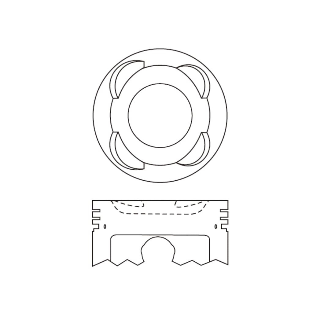 Piston set fits Daihatsu Cuore Move Sirion Trevis YRV 1.0 12v EJ-DE EJ-VE 1998-06